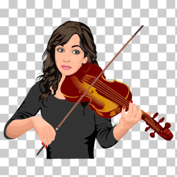 SVG Female violinist portrait