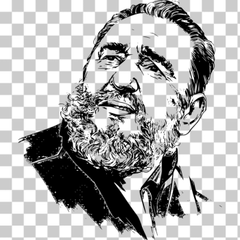 SVG Fidel Castro Black SVG Fidel Castro Black