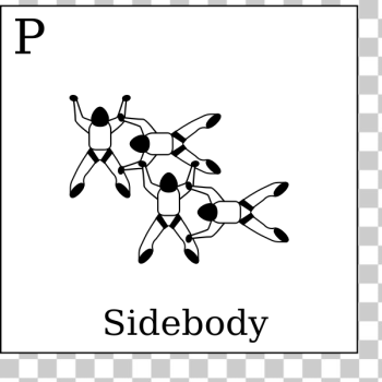 SVG Figure P - Sidebody Vol relatif  4 Formation Skydiving 4-Way