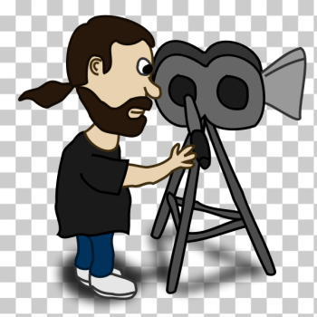 SVG Filmmaker comic character vector image SVG Filmmaker comic character vector image