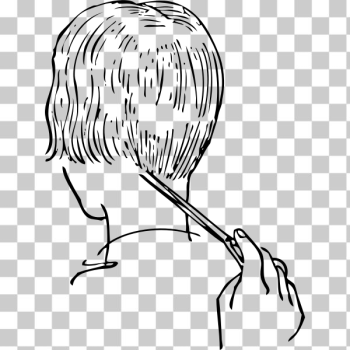 SVG Finishing touches to girl039s hair vector graphics SVG Finishing touches to girl039s hair vector graphics