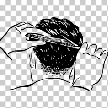 SVG Finishing touches to man039s hair vector illustration SVG Finishing touches to man039s hair vector illustration