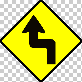 SVG First left double bend traffic roadsign vector image SVG First left double bend traffic roadsign vector image