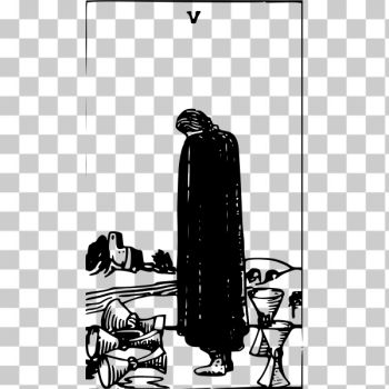 SVG Five of cups tarot card SVG Five of cups tarot card