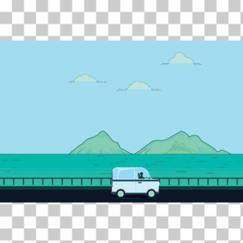 SVG Flat-shaded landscape vector image SVG Flat-shaded landscape vector image