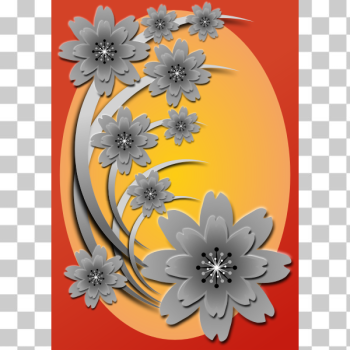 SVG Floral card