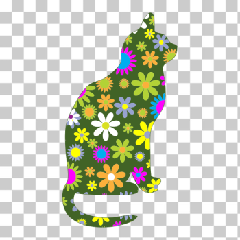 SVG Floral cat SVG Floral cat
