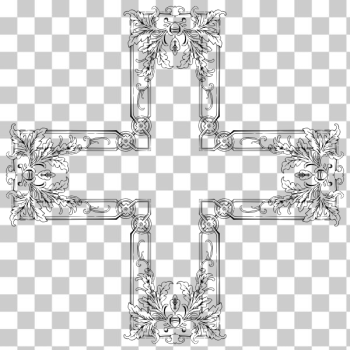 SVG Floral crucifix vector illustration SVG Floral crucifix vector illustration