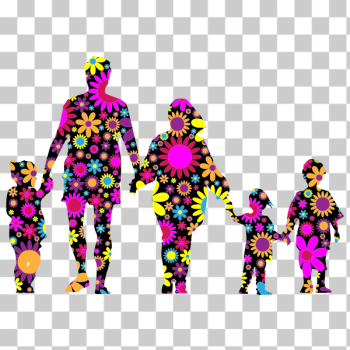 SVG Floral family silhouette SVG Floral family silhouette