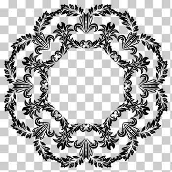 SVG Floral frame illustration