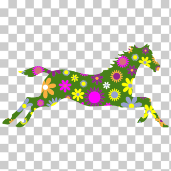 SVG Floral galloping horse SVG Floral galloping horse
