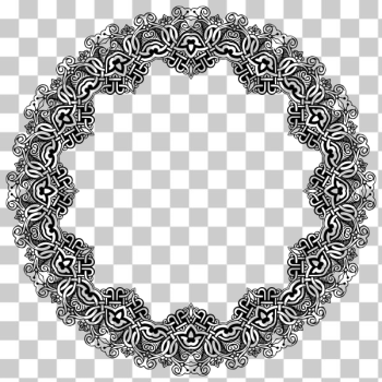 SVG Floral interlocking circle frame