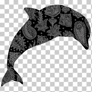 SVG Floral Pattern Dolphin SVG Floral Pattern Dolphin