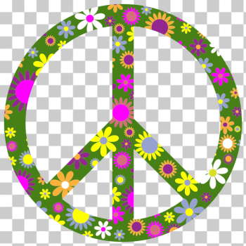 SVG Floral peace sign