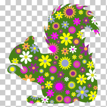 SVG Floral squirrel silhouette SVG Floral squirrel silhouette