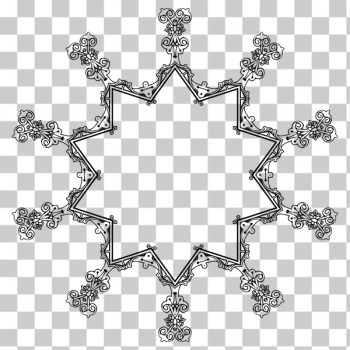 SVG Floral starry frame