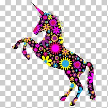 SVG Floral unicorn silhouette SVG Floral unicorn silhouette