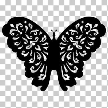 SVG Flourishful Butterfly Silhouette SVG Flourishful Butterfly Silhouette
