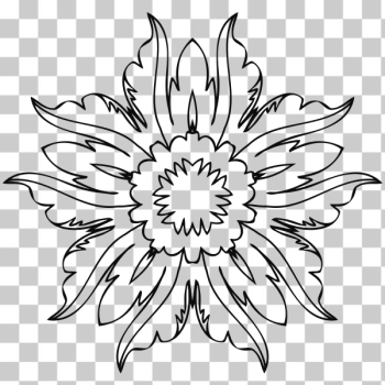 SVG Flower line art SVG Flower line art