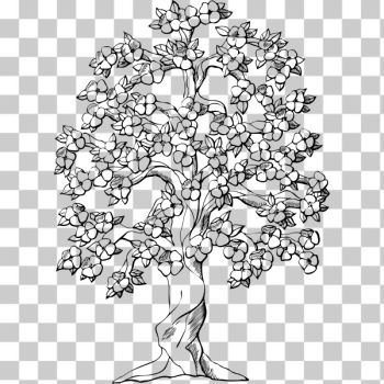 SVG Flowering tree vector image SVG Flowering tree vector image