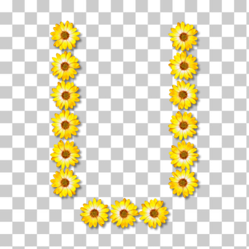 SVG Flowery letter U SVG Flowery letter U