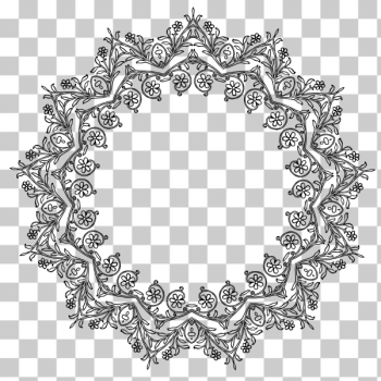 SVG Flowery round vintage border SVG Flowery round vintage border