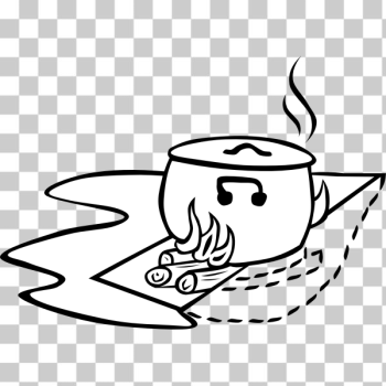 SVG Food in pot baked on campfire vector clip art SVG Food in pot baked on campfire vector clip art