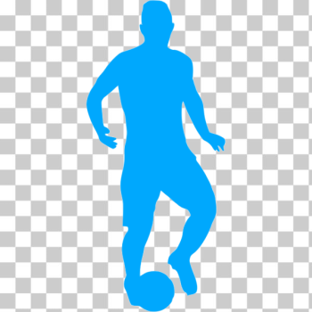 SVG Football player blue silhouette