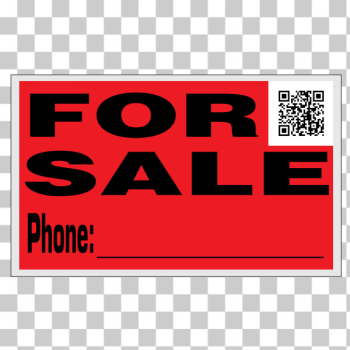 SVG For Sale Sign With QR Code SVG For Sale Sign With QR Code