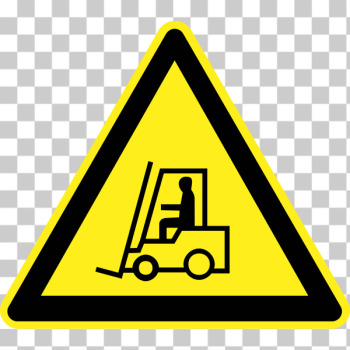 SVG Forklift hazard warning sign vector image SVG Forklift hazard warning sign vector image