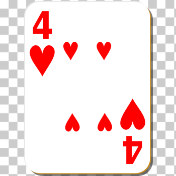 SVG Four of hearts vector illustration SVG Four of hearts vector illustration
