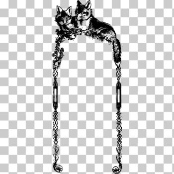 SVG Fox decoration frame vector illustration SVG Fox decoration frame vector illustration