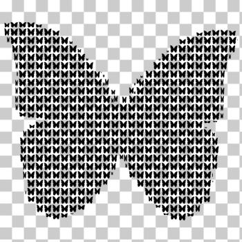 SVG Fractal butterfly silhouette SVG Fractal butterfly silhouette