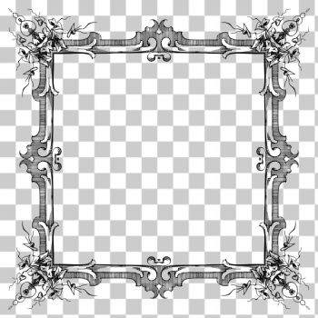SVG Frame with floral corners