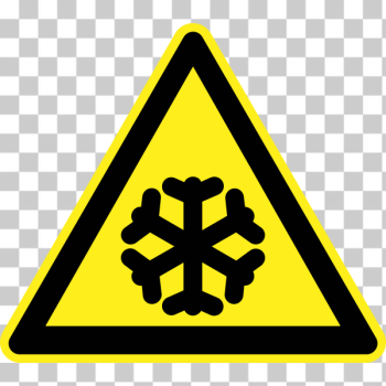 SVG Freezing hazard warning sign vector image SVG Freezing hazard warning sign vector image