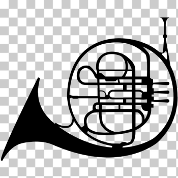 SVG French horn musical instrument SVG French horn musical instrument