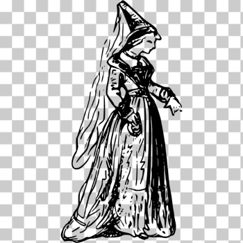 SVG French medieval lady SVG French medieval lady