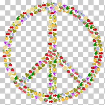 SVG Fruit peace sign