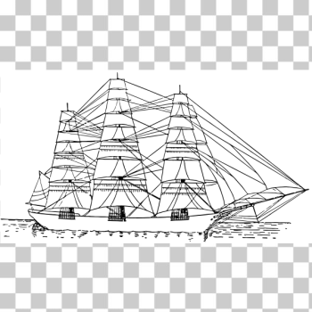 SVG Fully rigged ship vector image SVG Fully rigged ship vector image