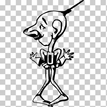 SVG Funny thin man