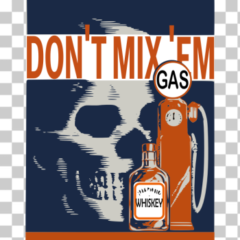 SVG Gas and alcohol safety poster