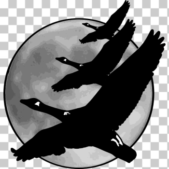 SVG geese in front of moon SVG geese in front of moon