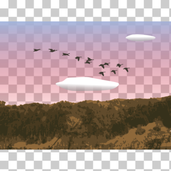 SVG Geese over forest SVG Geese over forest