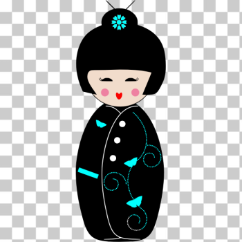 SVG Geisha cartoon