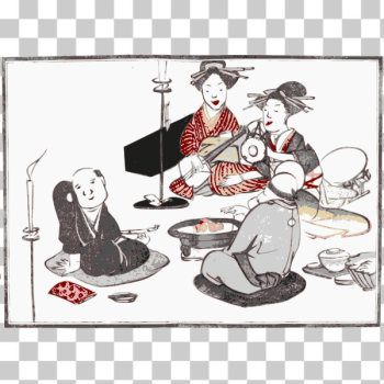 SVG Geisha entertainment night vector graphics