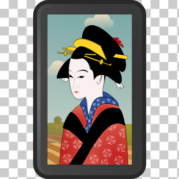 SVG Geisha portrait