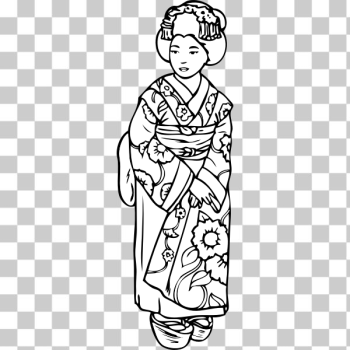 SVG Geisha vector image SVG Geisha vector image