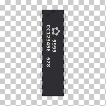 SVG Generic 20-pin IC chip vector clip art SVG Generic 20-pin IC chip vector clip art