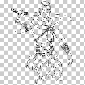 SVG Genie warrior illustration SVG Genie warrior illustration