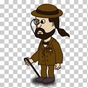 SVG Gentleman comic character vector image SVG Gentleman comic character vector image
